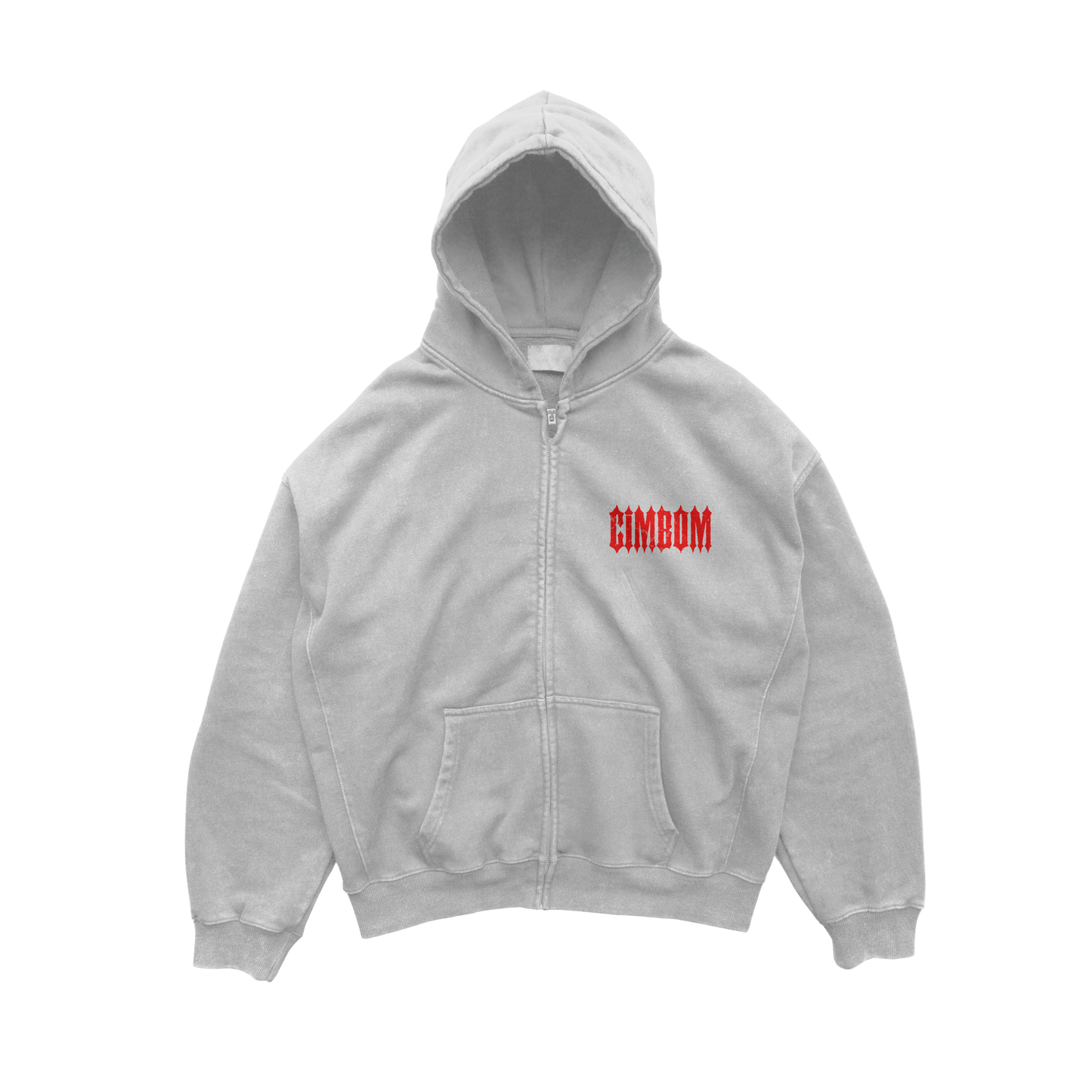 Red Lion Oversized Zipper Hoodie